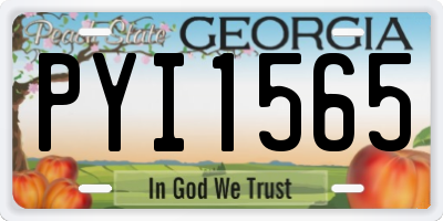 GA license plate PYI1565