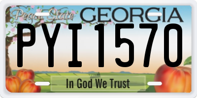 GA license plate PYI1570