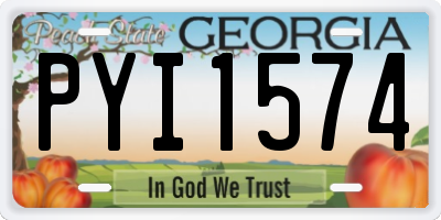 GA license plate PYI1574