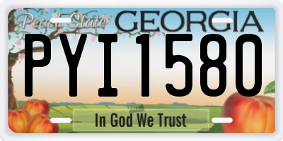 GA license plate PYI1580