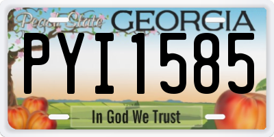 GA license plate PYI1585