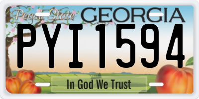 GA license plate PYI1594