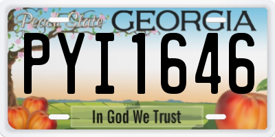 GA license plate PYI1646
