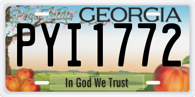 GA license plate PYI1772