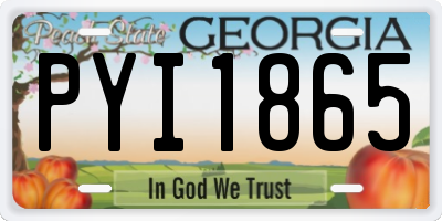 GA license plate PYI1865