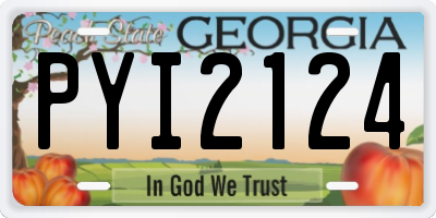 GA license plate PYI2124