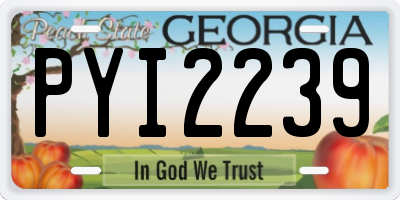 GA license plate PYI2239