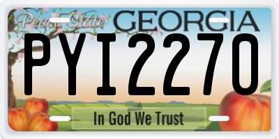 GA license plate PYI2270