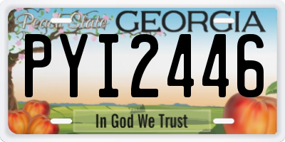 GA license plate PYI2446