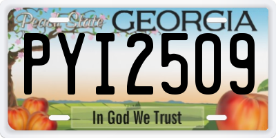 GA license plate PYI2509