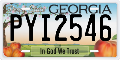 GA license plate PYI2546