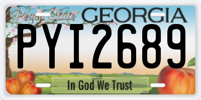 GA license plate PYI2689