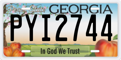 GA license plate PYI2744