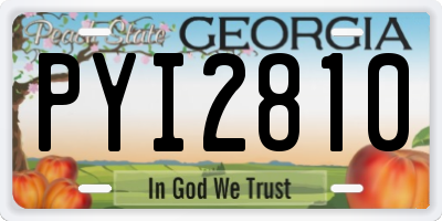 GA license plate PYI2810