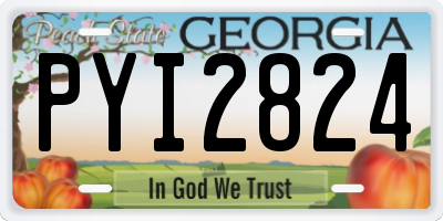 GA license plate PYI2824