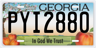 GA license plate PYI2880