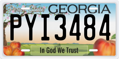 GA license plate PYI3484