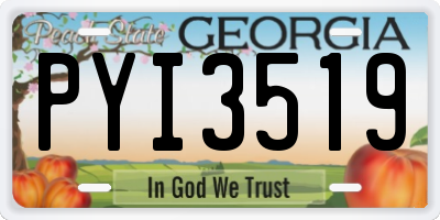 GA license plate PYI3519