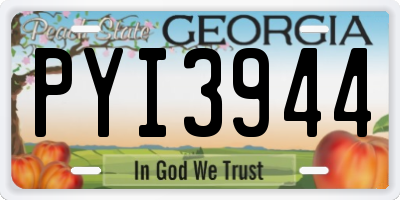 GA license plate PYI3944