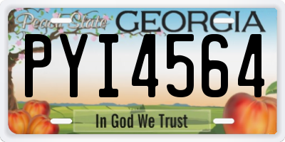 GA license plate PYI4564