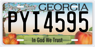 GA license plate PYI4595