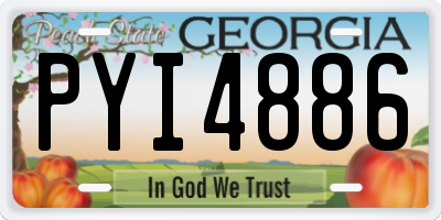 GA license plate PYI4886