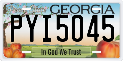 GA license plate PYI5045