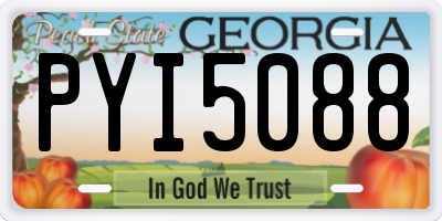 GA license plate PYI5088