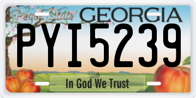 GA license plate PYI5239