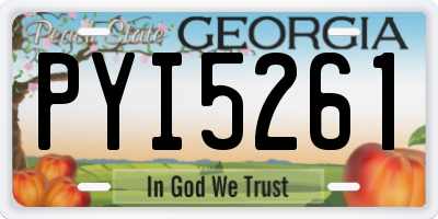 GA license plate PYI5261