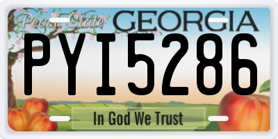 GA license plate PYI5286