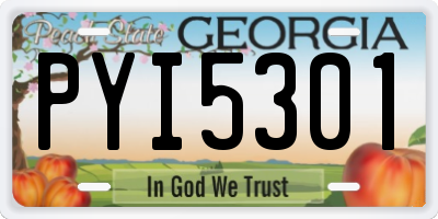 GA license plate PYI5301