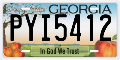 GA license plate PYI5412