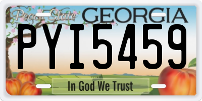 GA license plate PYI5459