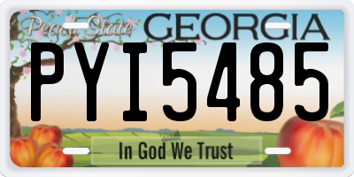 GA license plate PYI5485