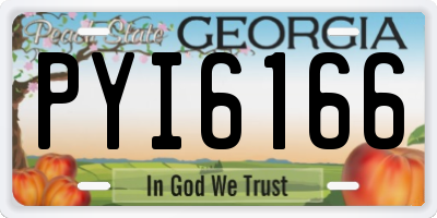 GA license plate PYI6166