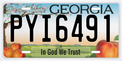GA license plate PYI6491