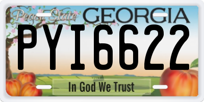 GA license plate PYI6622