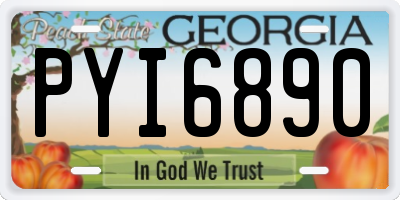 GA license plate PYI6890