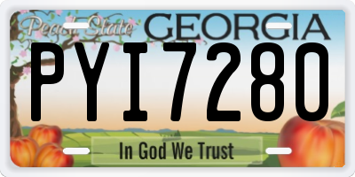 GA license plate PYI7280
