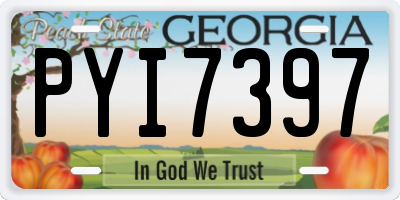 GA license plate PYI7397
