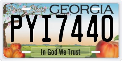 GA license plate PYI7440