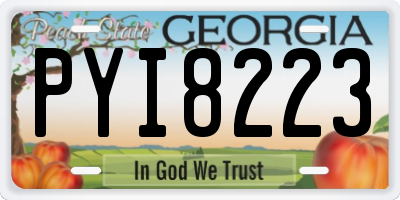 GA license plate PYI8223
