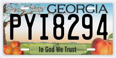 GA license plate PYI8294