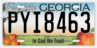 GA license plate PYI8463