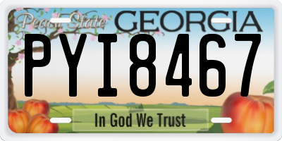 GA license plate PYI8467