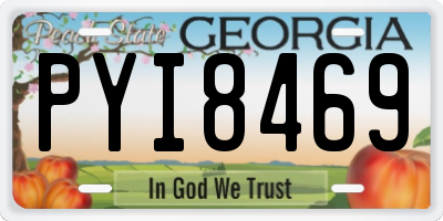 GA license plate PYI8469