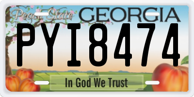 GA license plate PYI8474