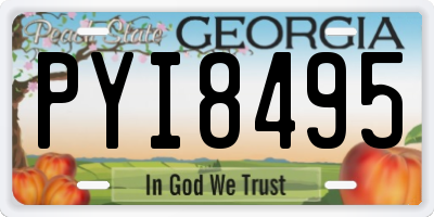GA license plate PYI8495