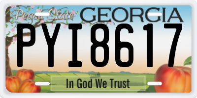 GA license plate PYI8617